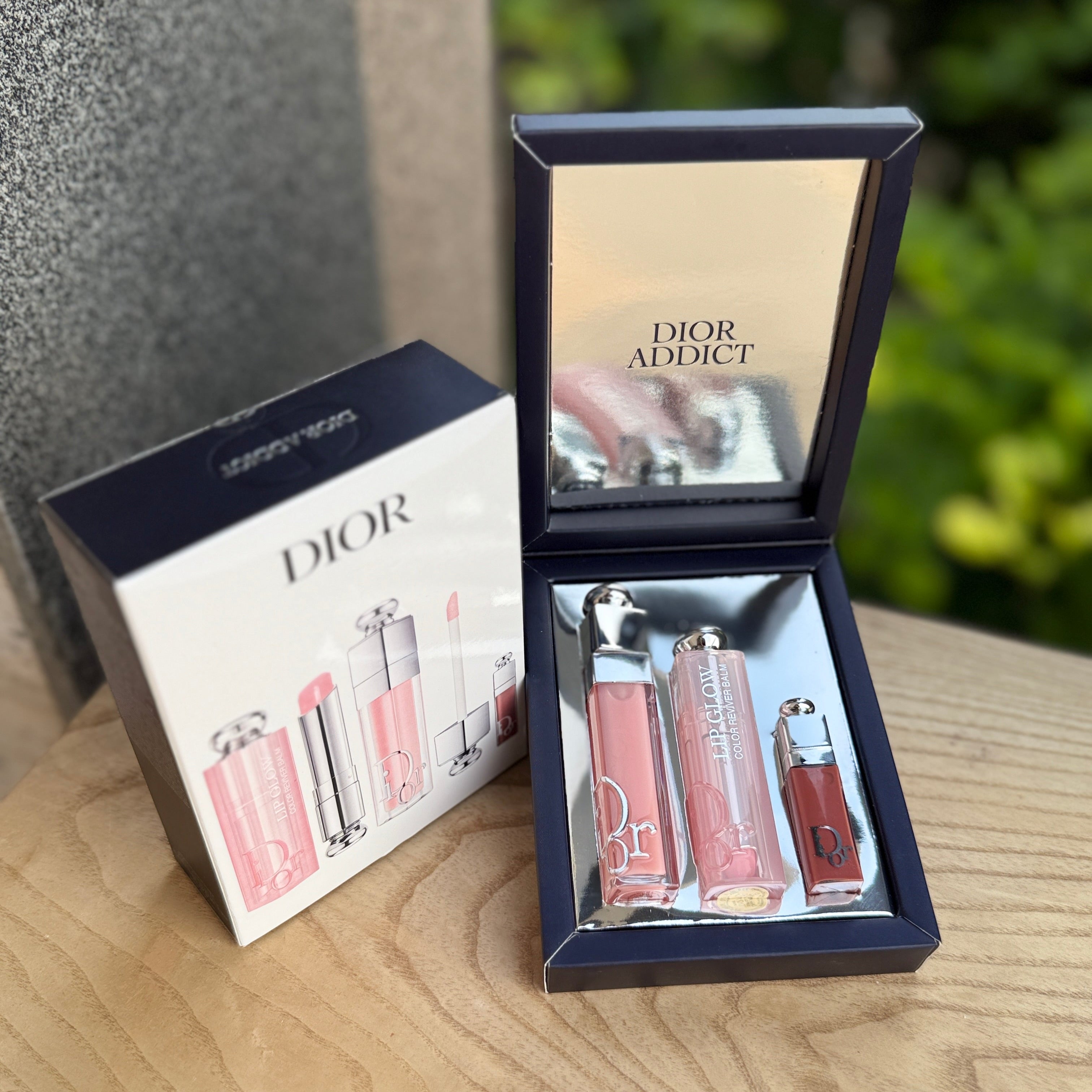 Dior Addict Lip Essentials 3pc Set + Gift Box Lip Glow & Maximizer