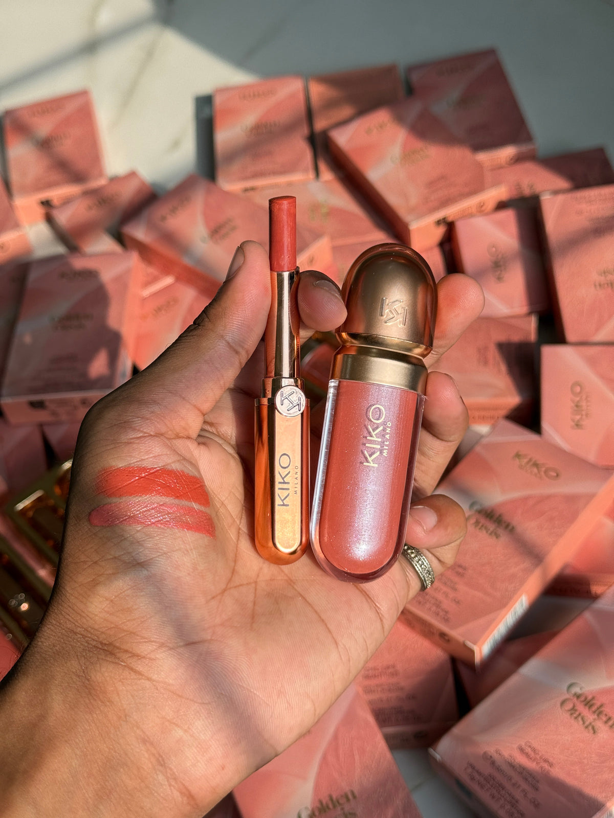 KIKO MILANO GOLDEN OASIS chic lips beauty kit