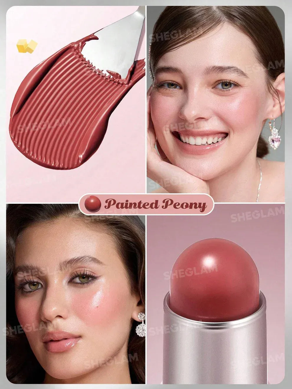 SHEGLAM Buttery Bliss Blush Stick – Creamy Dewy Blush for a Natural Glow